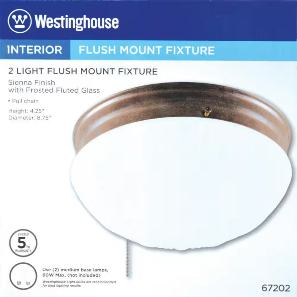 2-Light Sienna Flush Mount