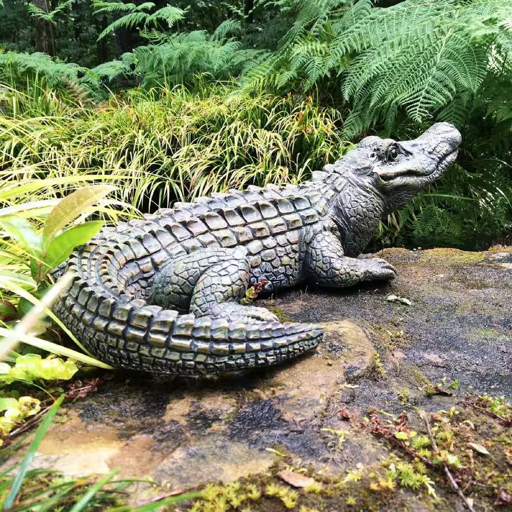 22 In. Gator the Alligator Bronze Patina Collectible Beach Statue