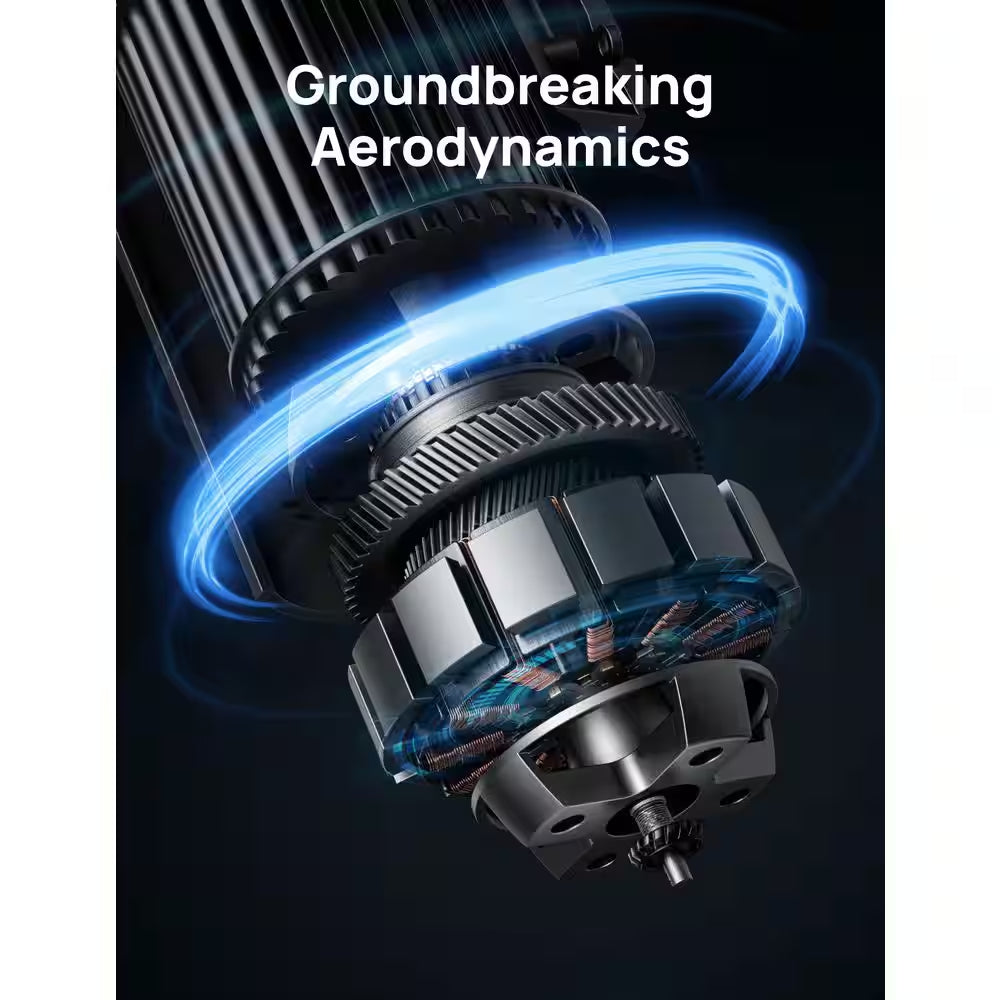 Essential 42 In. 6 Fan Speeds Tower Fan in Black with Remote, 90° Oscillation and 12-Hour Timer