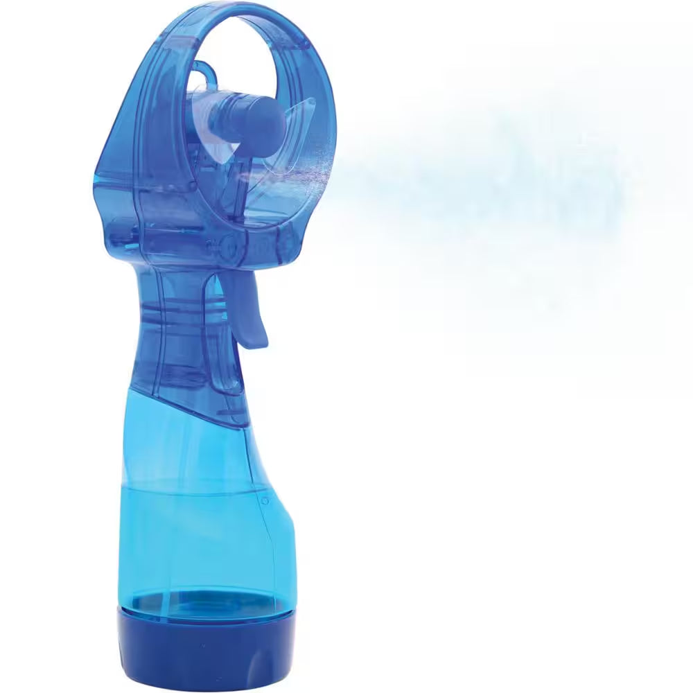 Deluxe 3.0 In. 1 Fan Speed Personal Misting Fan in Blue