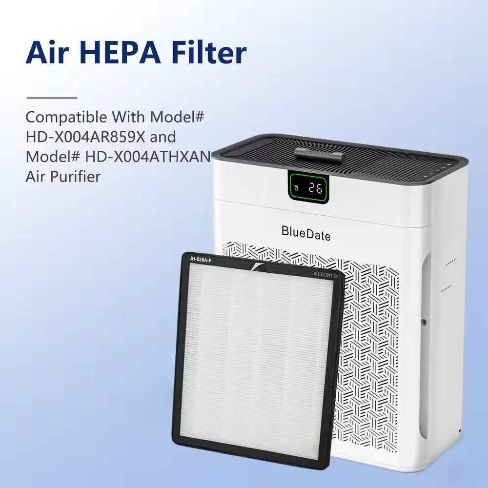 Room Air Purifier Replacement Filters,White, True HEPA for Wildfire, Smoke, Pollen, 2-Piece for 1100 Sq.Ft. Air Purifier