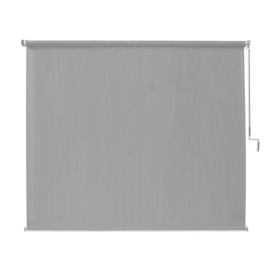 Stone Cordless UV Blocking Fade Resistant Fabric Exterior Roller Shade 72 In. W X 96 In. L