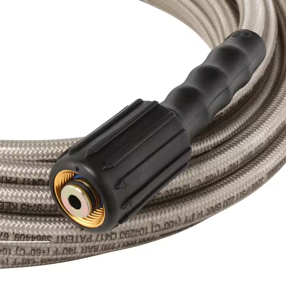 1/4 In. X 25 Ft. Hose 3200 PSI Compatible with Power Washer, Simpson, Ryobi, Westinghouse and Others with M22 Connectors