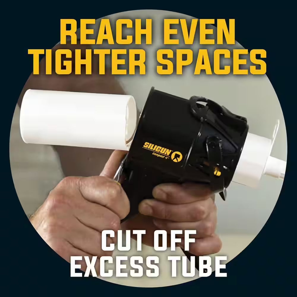 4 In. Super Compact Heavy-Duty Drip-Free Caulk Gun for 10 Oz Tubes - (Tool Only)