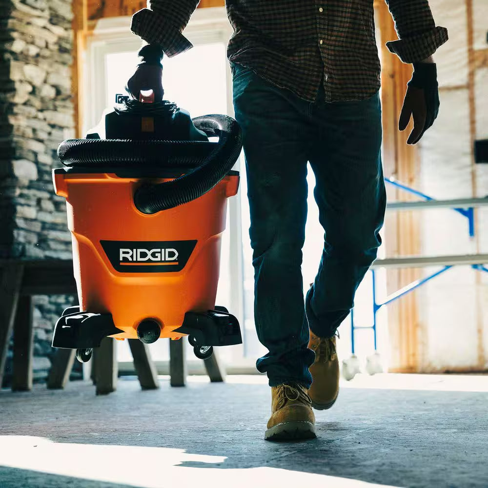 12 Gal. 5.0 Peak HP NXT Shop Vacuum Wet Dry Vac with General Debris Filter, Locking Hose and Attachments HD1200
