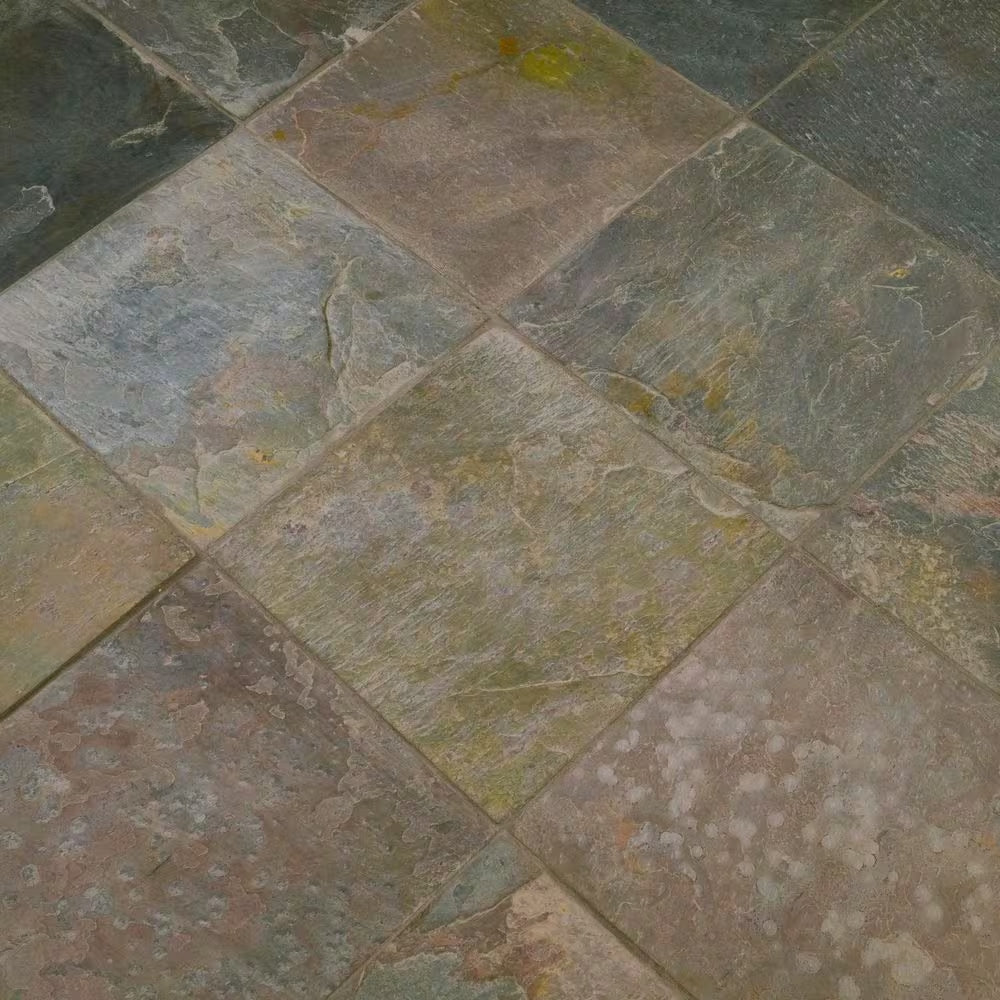 Peacock Natural Slate Stone Look Tile 12 In. X 12 In., Floor and Wall (10 Sq. Ft. /Case)