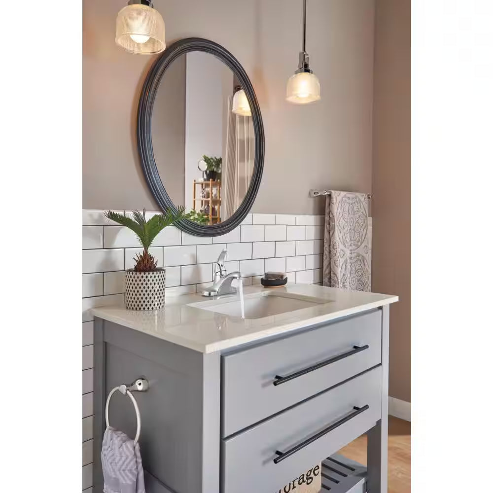 Foundations 4 In. Centerset Single Handle Bathroom Faucet in Polished Chrome