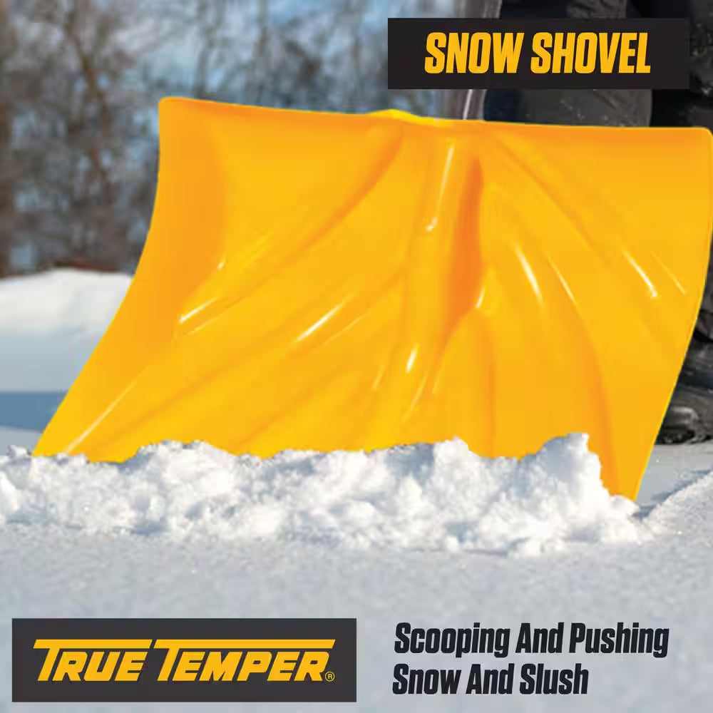 18 In. Ergonomic Mountain Mover Metal Handle Plastic Snow Shovel