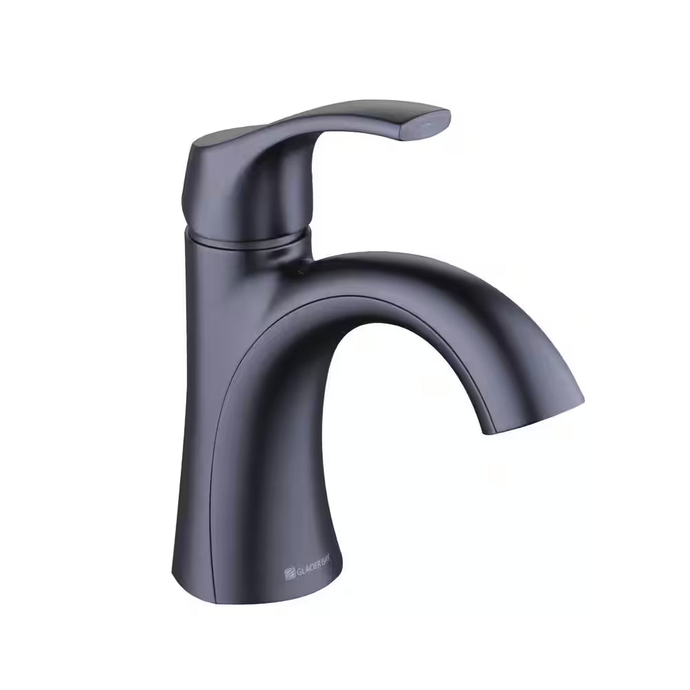 Arnette Single Handle Single Hole Bathroom Faucet in Matte Black