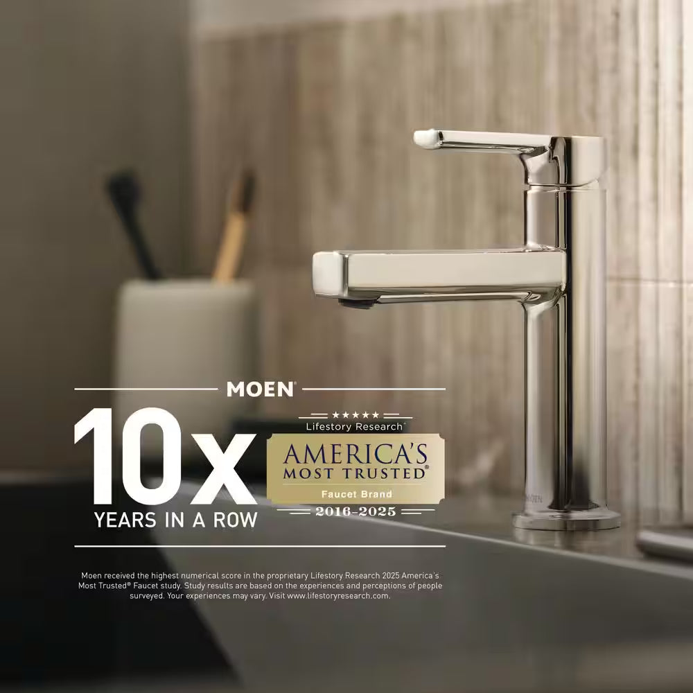 Adler 4 In. Centerset Single Handle Low-Arc Bathroom Faucet in Chrome