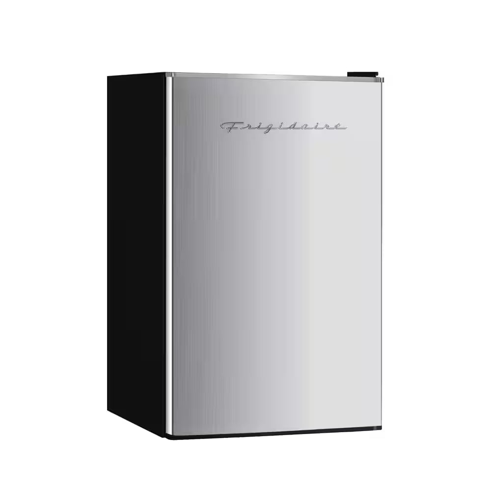 3.2 Cu. Ft. Retro Vintage Compact Mini Refrigerator with Freezer with Platinum Door Design