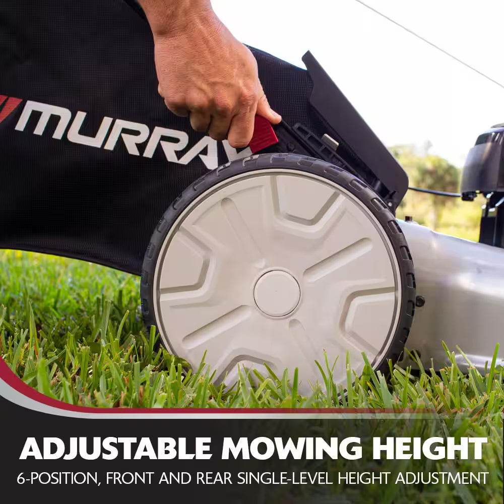 21 In. 140 Cc Briggs and Stratton Walk behind Gas Push Lawn Mower with Height Adjustment and with Mulch Bag