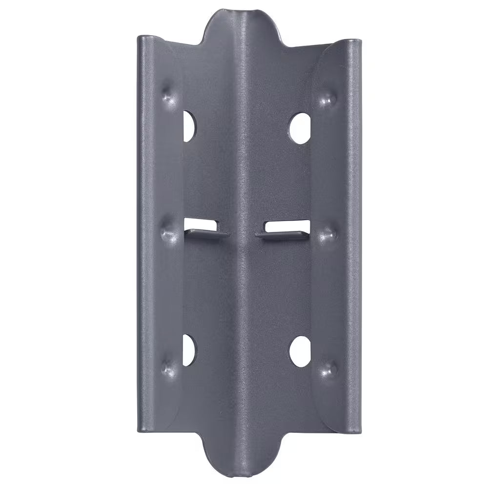 4-Pack Steel Post Coupling Outer in Grey (4 In. H X 1.375 In. W X 1.375 In. D)
