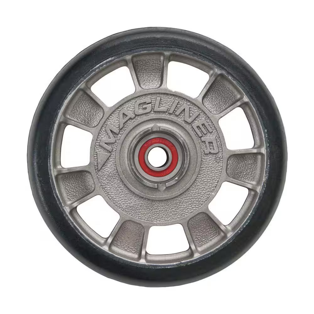 8 In. X 1-5/8 In. Hand Truck Wheel Mold-On Rubber with Sealed Semi-Precision Bearings