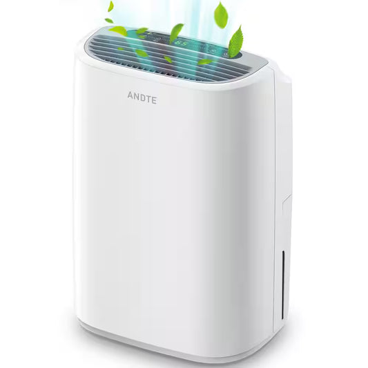 34 Pt. 2500 Sq.Ft. Large Home Dehumidifier with Drain and Water Tank, Indoor, White