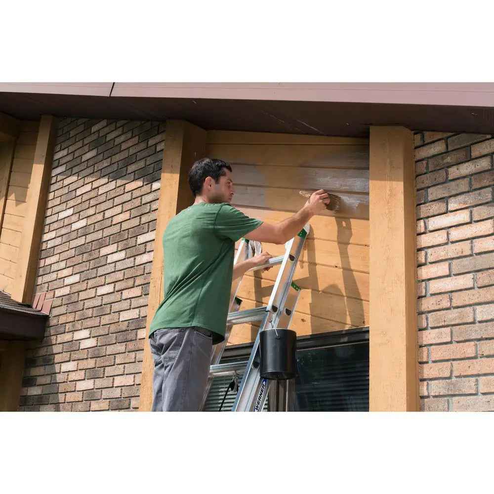 16 Ft. Aluminum Extension Ladder (15 Ft. Reach Height) with 225 Lb. Load Capacity Type II Duty Rating