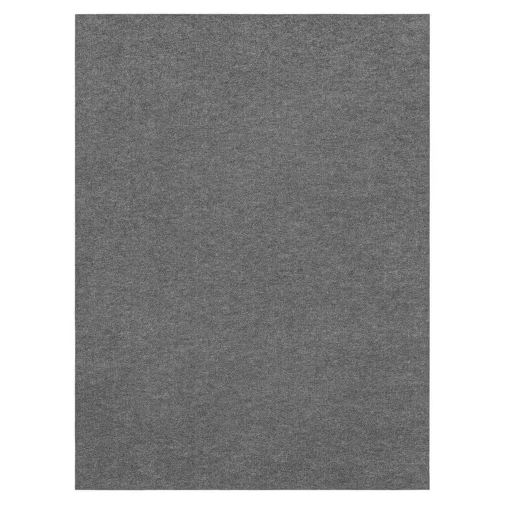 Unbound Smoke Gray Ribbed 6 Ft. X 8 Ft. Indoor/Outdoor Area Rug