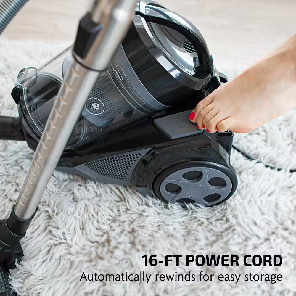 ST2620 Series Bagless Corded Replaceable Multisurface in Black, Canister Vacuum