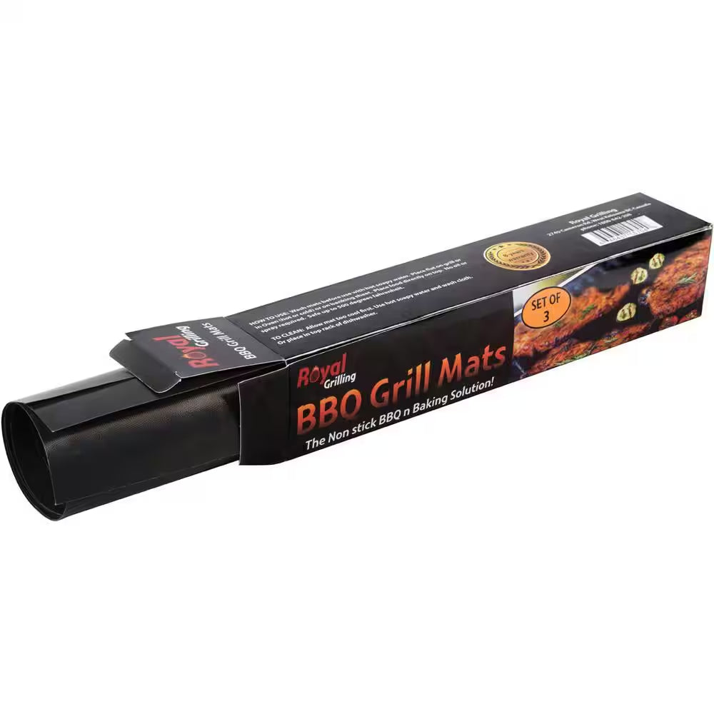 5-Piece 13 In. X 15.7 In. Set Extra Thick BBQ Grill Sheets Mat