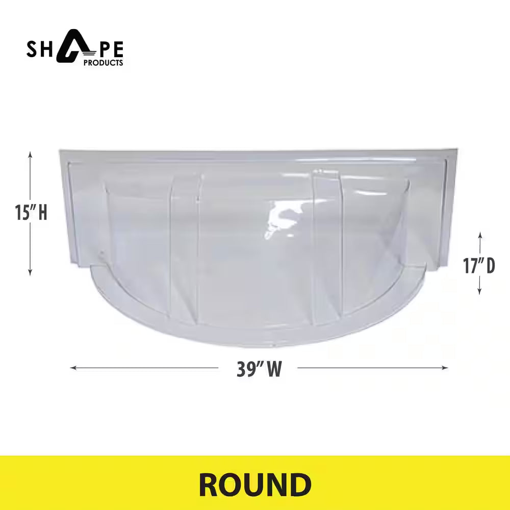 39 In. W X 17 In. D X 15 In. H Economy round Bubble Window Well Cover