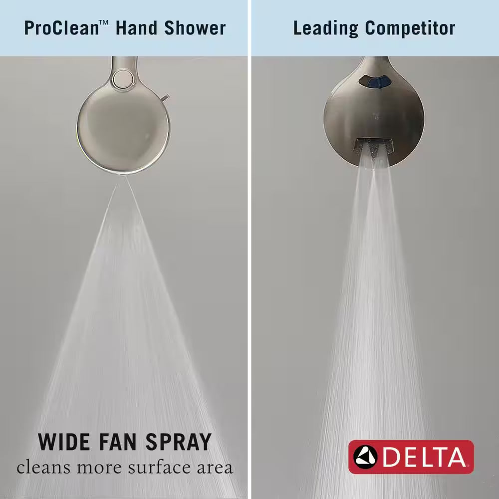 Proclean 6-Spray Wall Mount Handheld Shower Head 1.75 GPM in Spotshield Brushed Nickel