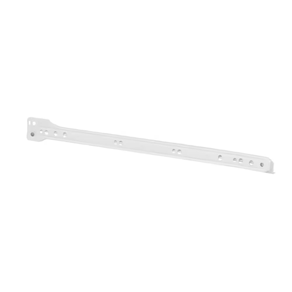 Self-Closing Design -Fits Most Bottom/ Side-Mounted Drawer Systems -15-3/4" Steel Tracks, Plastic Wheels, White (1-Pair)