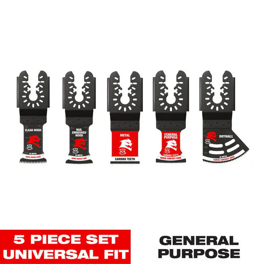 5-Pc Universal Fit General Purpose Oscillating Blade Set