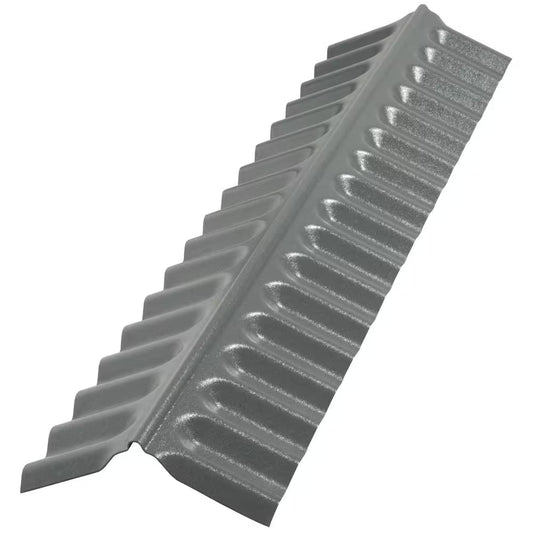 4 Ft. Polycarbonate Ridge Cap Flashing in Castle Gray