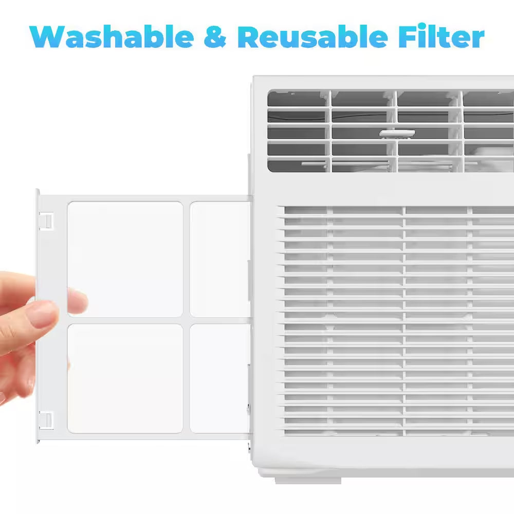 6,000 BTU (DOE) Window Air Conditioner 250 Sq. Ft. in White 115-Volt
