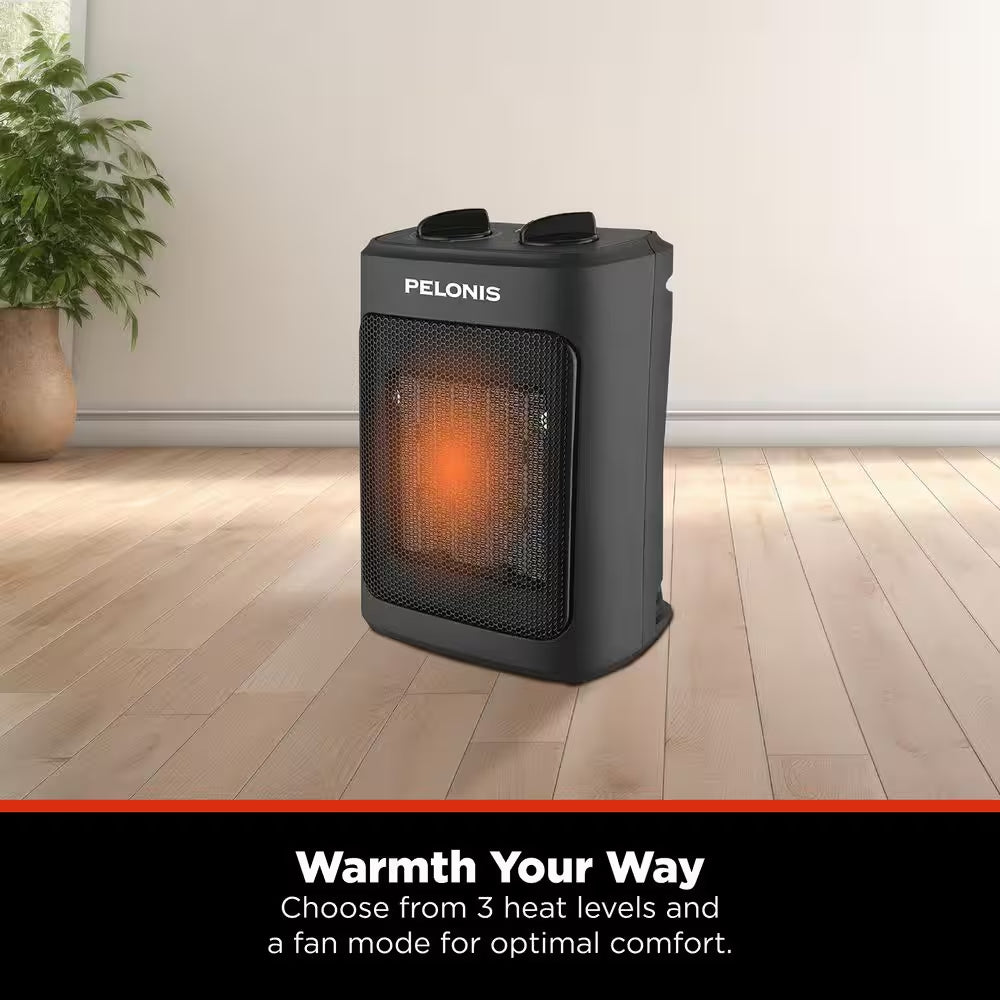 1500-Watt 9 In. Electric Personal Ceramic Space Heater with Thermostat