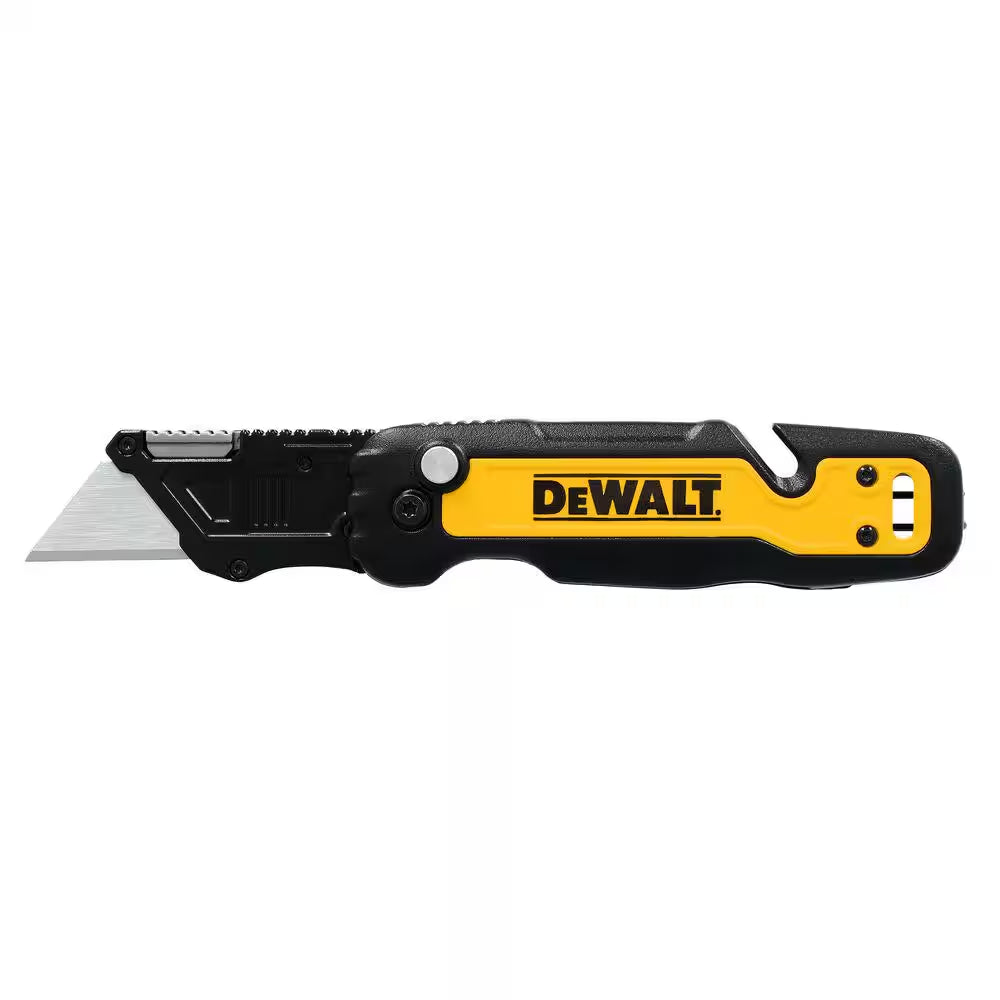 Push and Flip Folding Lock-Back Utility Knife with Blade Storage
