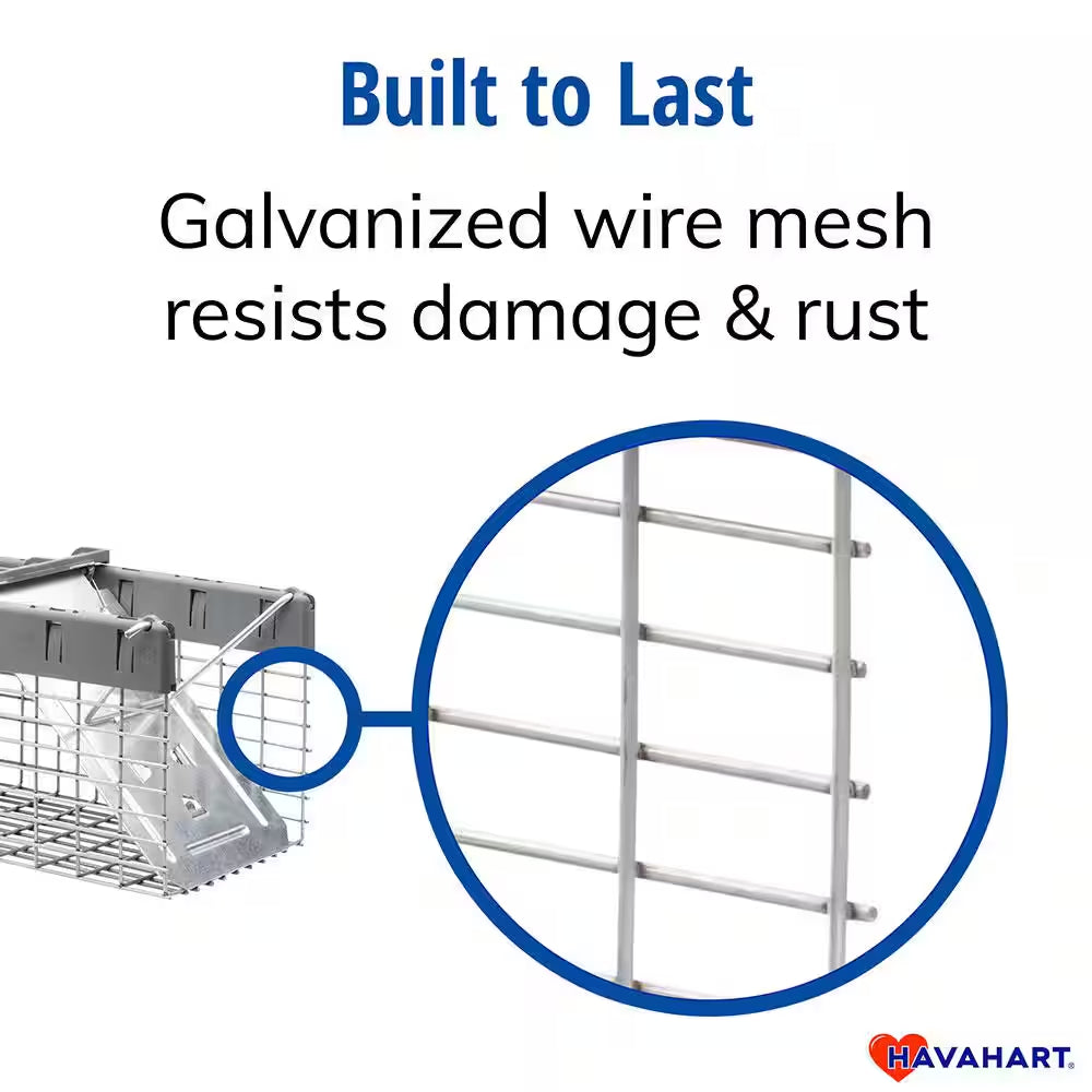 Small 1-Door Humane Catch-And-Release Live Animal Cage Trap for Squirrel, Weasel, Chipmunk