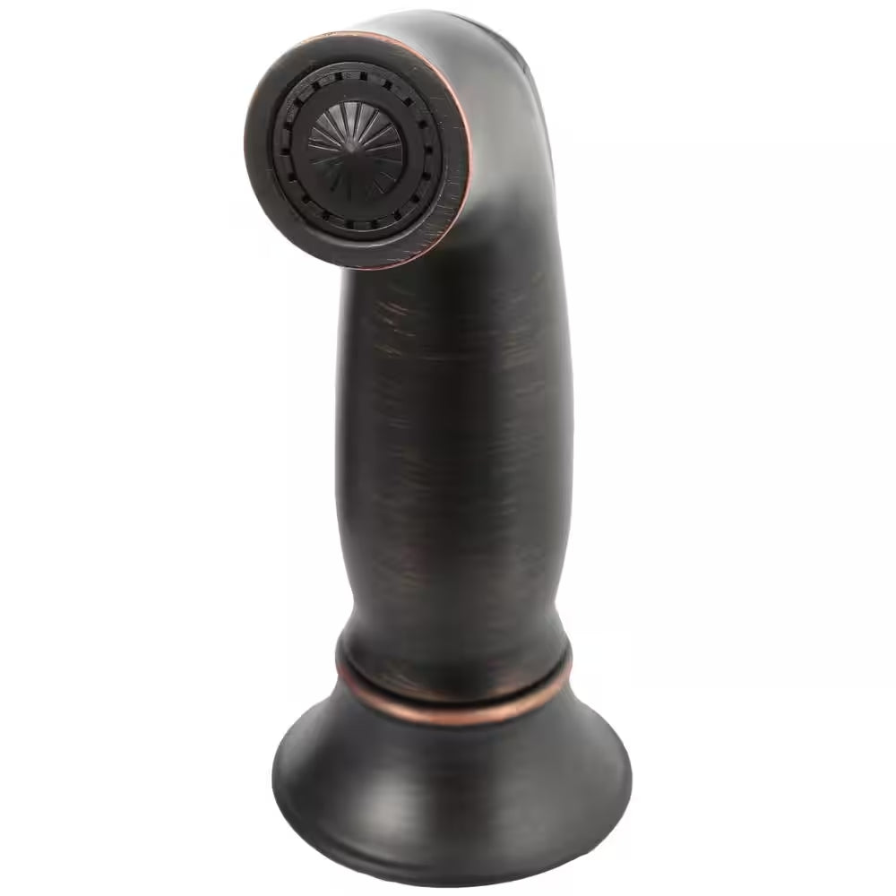 Fairway Double-Handle Standard Kitchen Faucet with Side Sprayer in Bronze