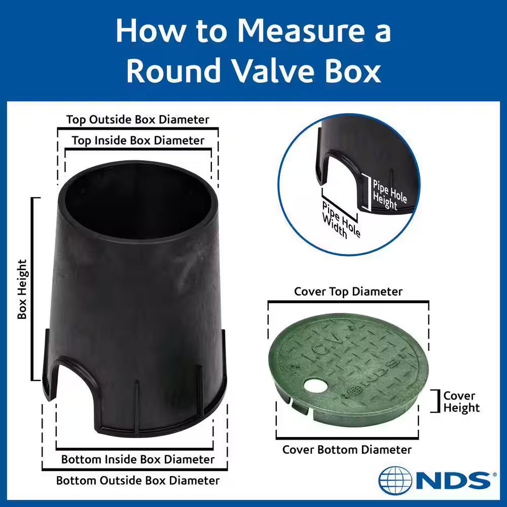 6 In. round Valve Box and Cover, Sand Box, Sand ICV Cover