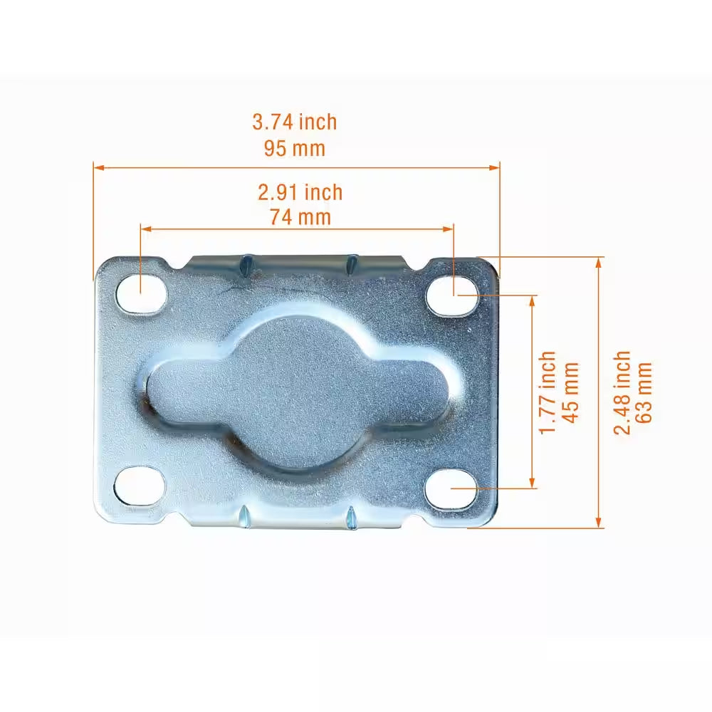 5 In. Caster Kit for Ready-To-Assemble Steel Garage Base Cabinets