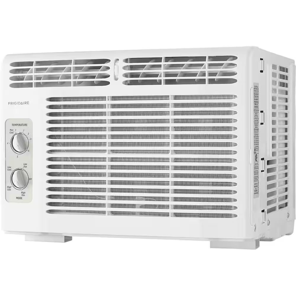 5,000 BTU Window Air Conditioner Cools 150 Sq. Ft. with Mechanical Controls in White 115V