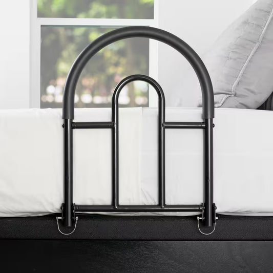 17 In. Bed Rail Advantage Traveler with Padded Handle and Folding Assist Handle in Black