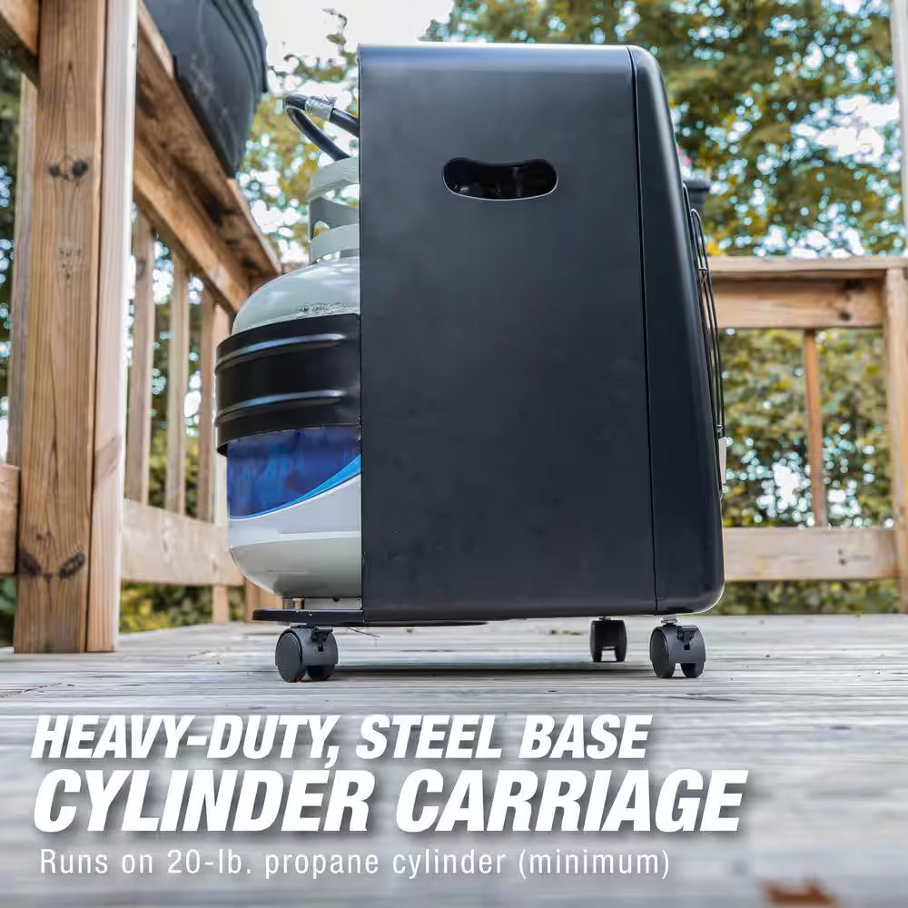 18,000 BTU Cabinet Propane Outdoor Space Heater with Hose and Regulator