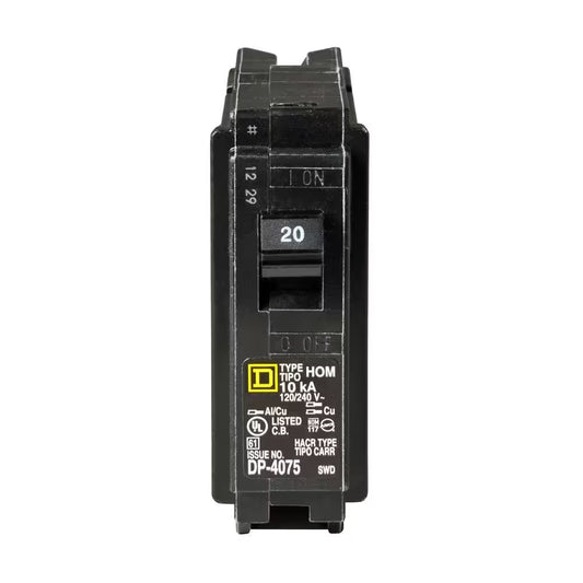Homeline 20 Amp Single-Pole Circuit Breaker(Hom120Cp)