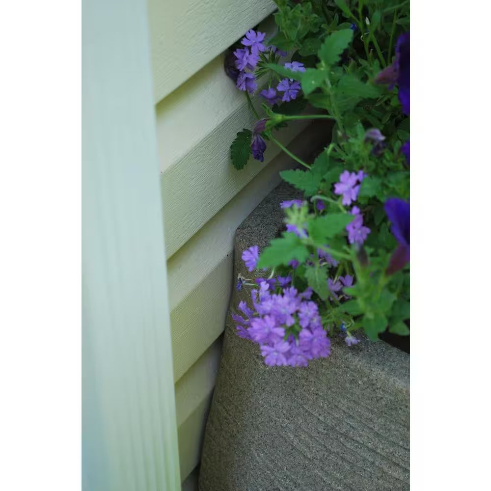 50 Gal. Sandstone Water Urn Flat-Back Rain Barrel with Integrated Planter and Diverter Kit