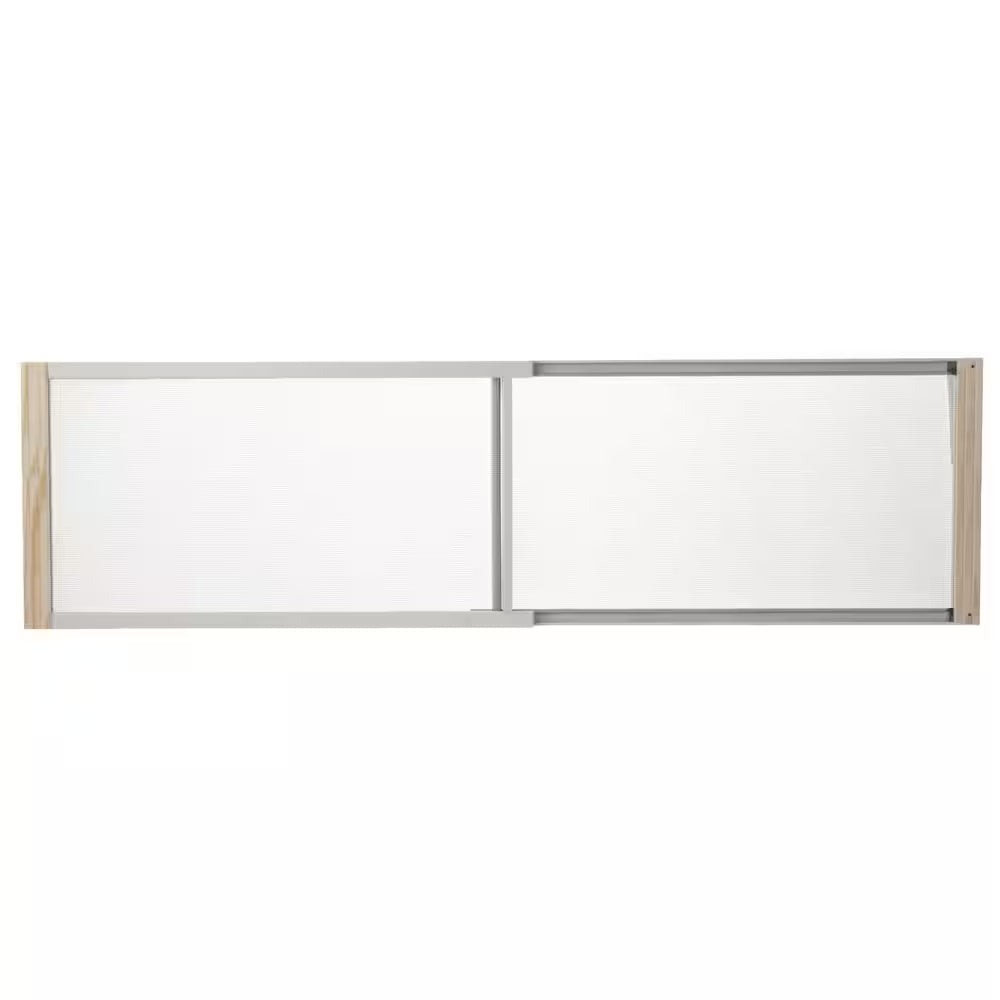 37 In. X 10 In. Grey Aluminum Adjustable Window Screen