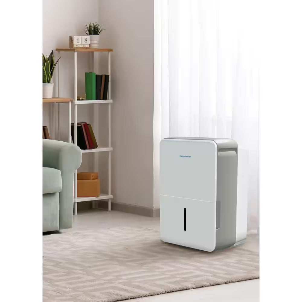 22 Pt. 1,500 Sq. Ft. Portable Dehumidifier for Large Rooms in White with Auto-Shutoff and Timer
