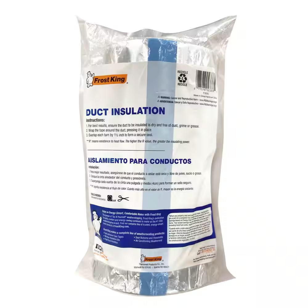 E/O 1 Ft. X 1/8 In. X 15 Ft. Self-Stick Foam/Foil Duct Insulation