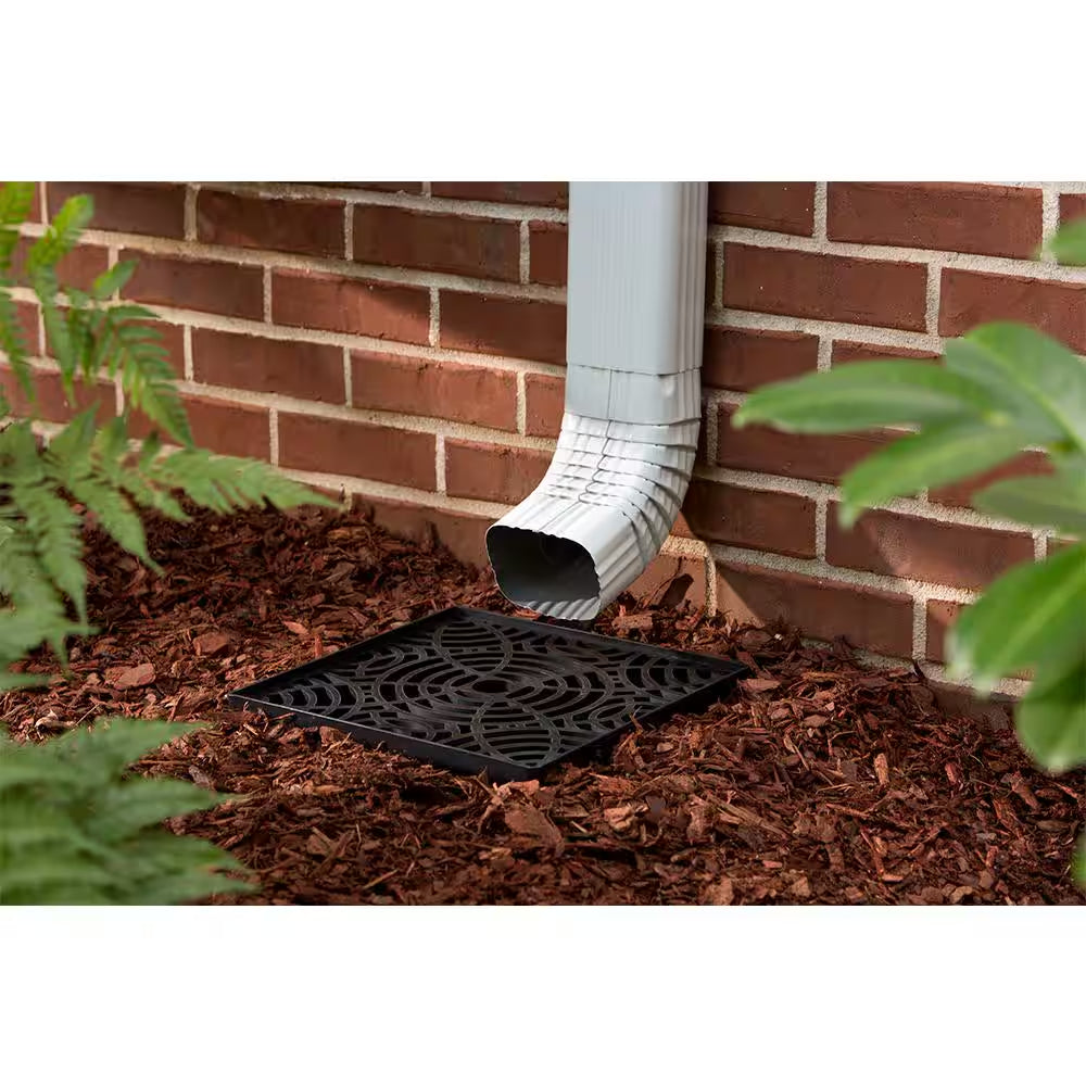Stealth Drain 12 In. Black Vinyl Catch Basin Downspout Extension Kit