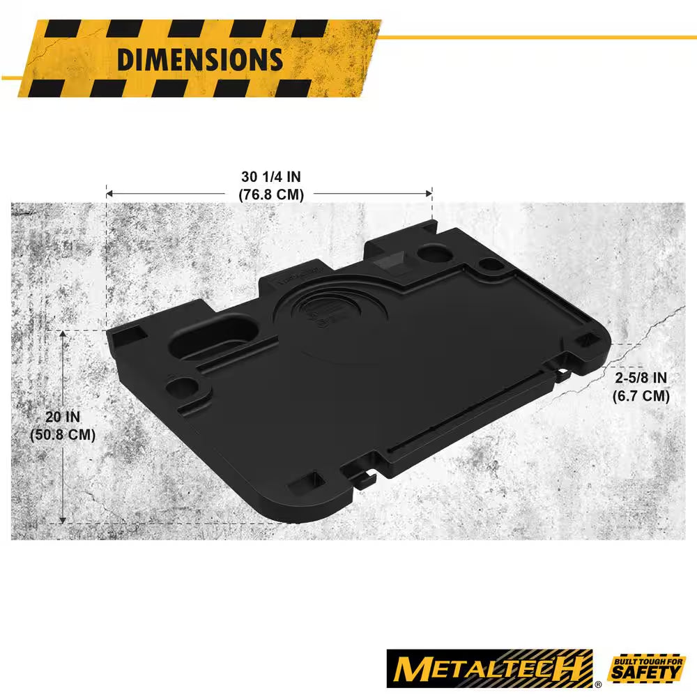 Jobsite 30 In. X 20 In. X 3 In. Polypropylene Tool Box Tray, Parts and Accessories Holder/Organizer for Scaffold