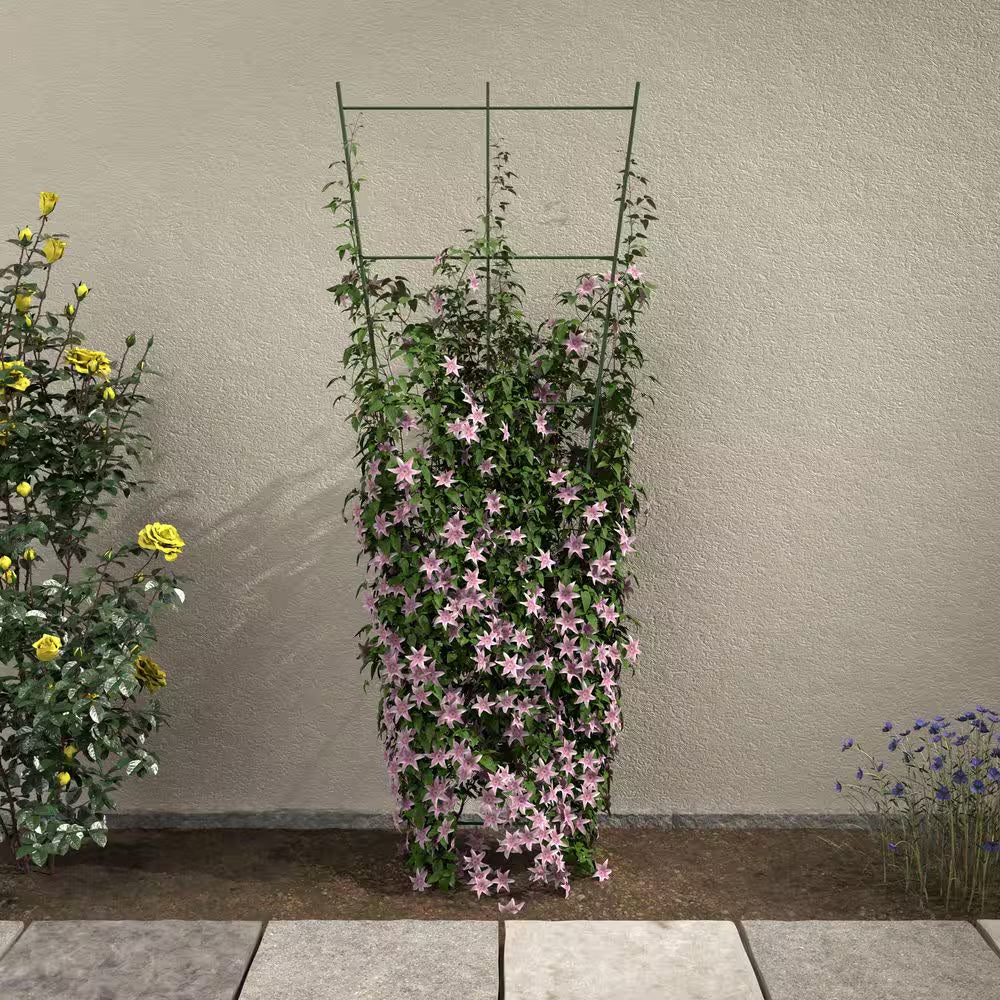 72 In. H Ivy Green Metal Trellis