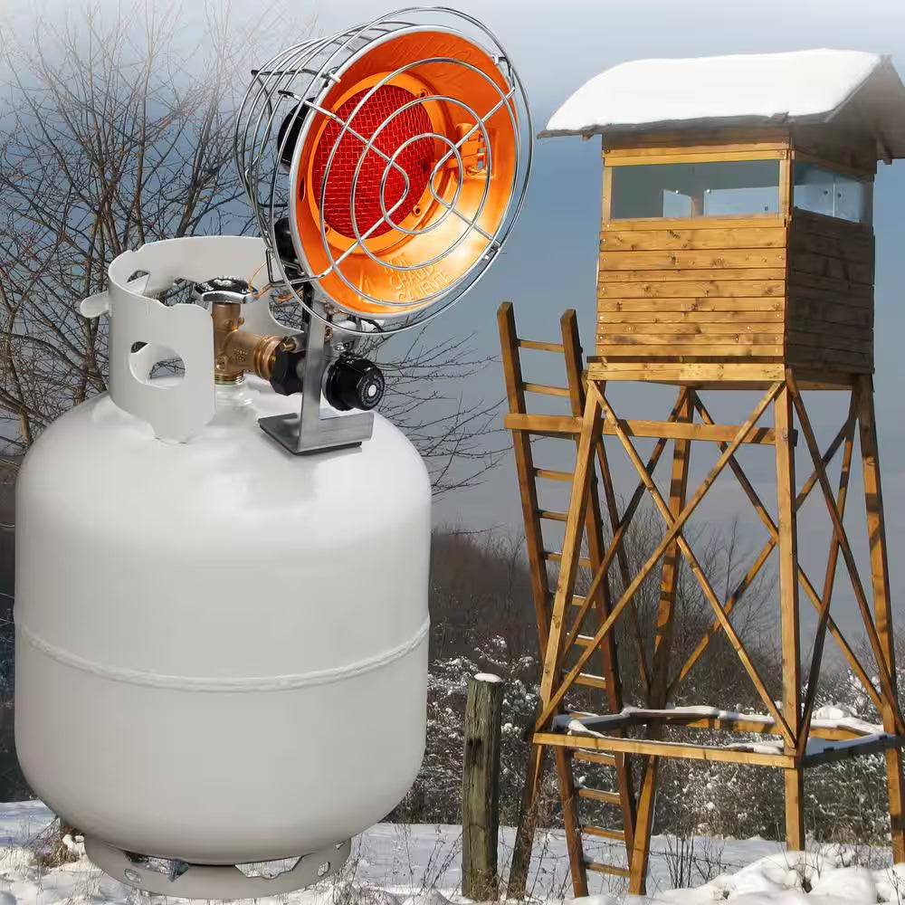 Infra-Red Tank Top Propane Heater - Single Burner, 15,000 BTU, Model# FBDTP15
