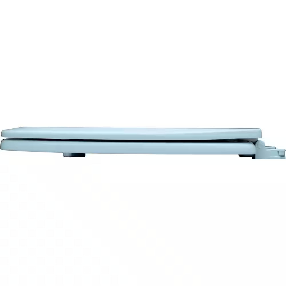 Round Enameled Wood Removes for Easy Cleaning Toilet Seat in Dresden Blue