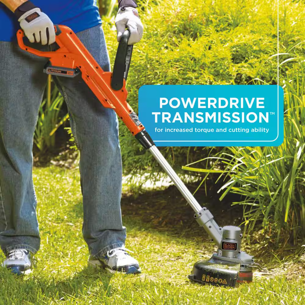 20V MAX Cordless Battery Powered 2-In-1 String Trimmer & Lawn Edger Kit with (1) 2Ah Battery & Charger
