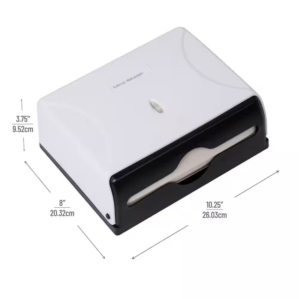Wall Mount White Paper Towel Tri-Fold Towel Dispenser 10.25 In. L X 3.75 In. W X 8 In. H